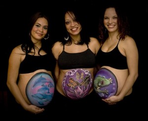 A belly painting party for friends and family!